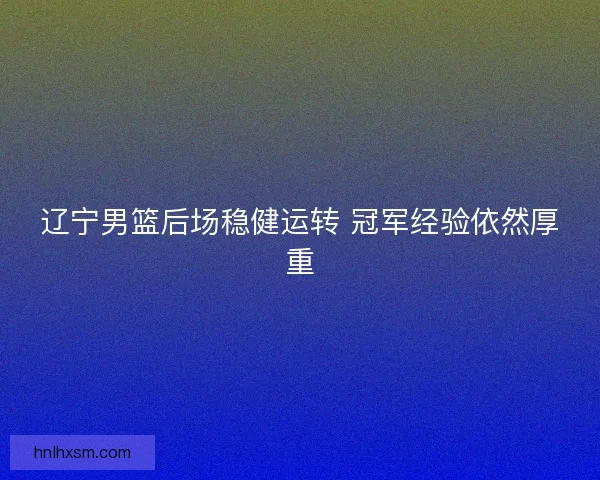 辽宁男篮后场稳健运转 冠军经验依然厚重
