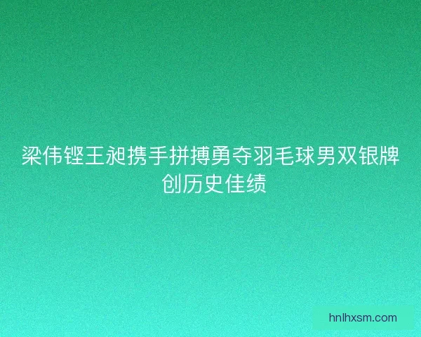 梁伟铿王昶携手拼搏勇夺羽毛球男双银牌 创历史佳绩